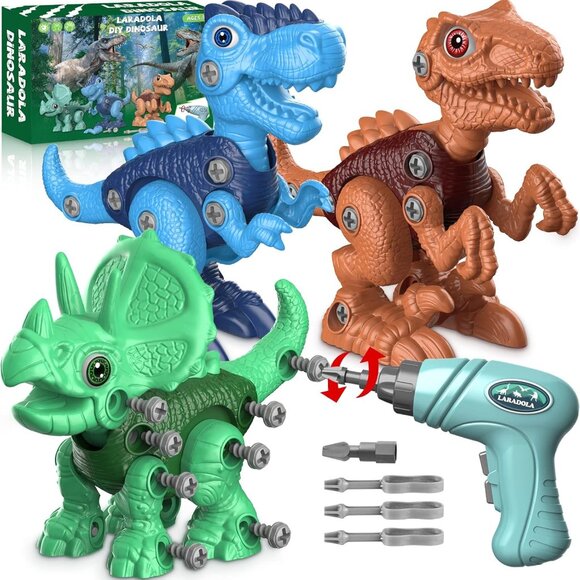 Dinosaur Toys for 3 4 5 6 7 8 Year Old Boys, Take Apart Dinosaur Toys for Kids 3 - Picture 1 of 8